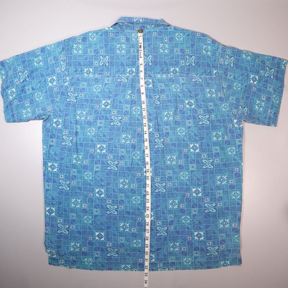 L.L. Bean Hawaiian Camp Shirt Button up Short Sleeve Hong Kong Vintage Mens XXL - Picture 7 of 8